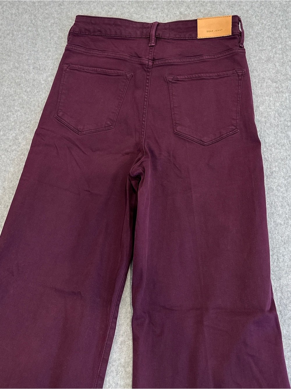 Dear John Wide-Leg Fiona Jeans in Plum Color - Picture 4 of 10